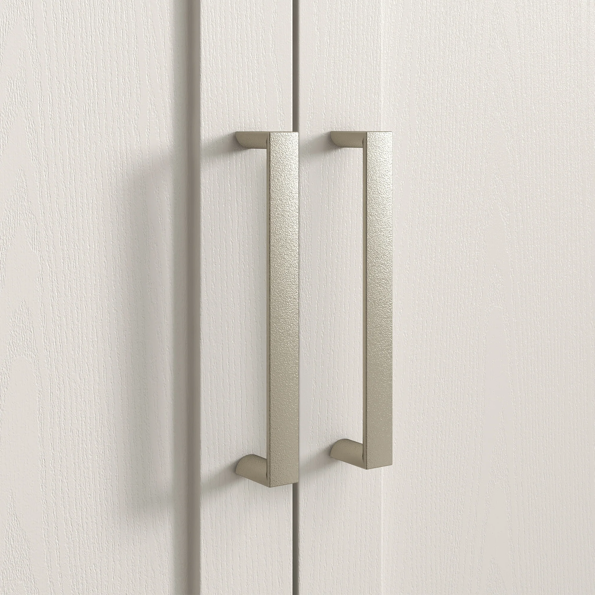 Meuble sous lavabo, meuble de salle de bain, avec placard à deux niveaux, 2 portes, étagères réglables, sur pieds, en bois, 90 x 30 x 63 cm, crème - Image 10