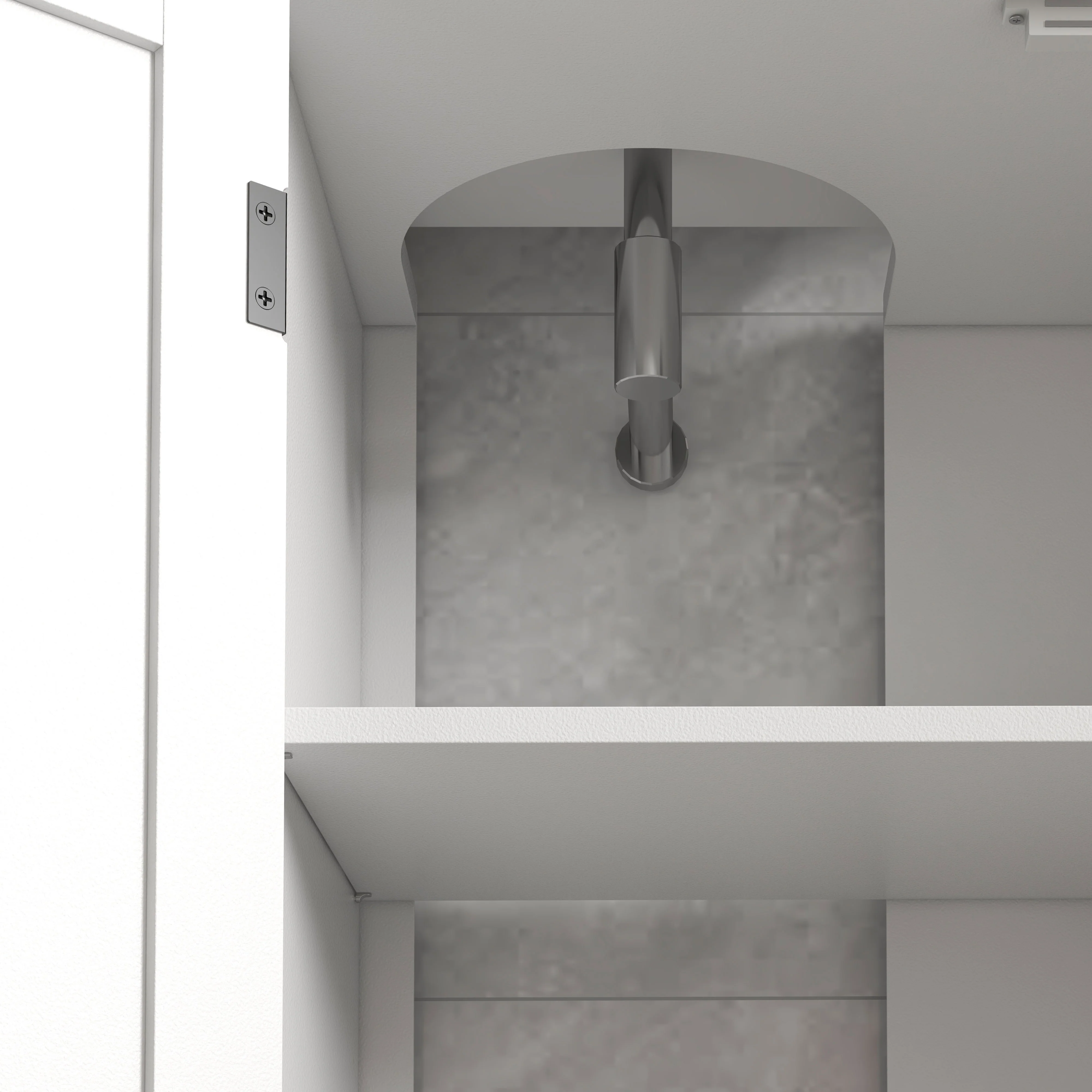Meuble sous lavabo, meuble de salle de bain, étagères réglables, placard 2 portes, meuble sous évier, style classique, 90 x 30 x 60 cm, blanc - Image 9
