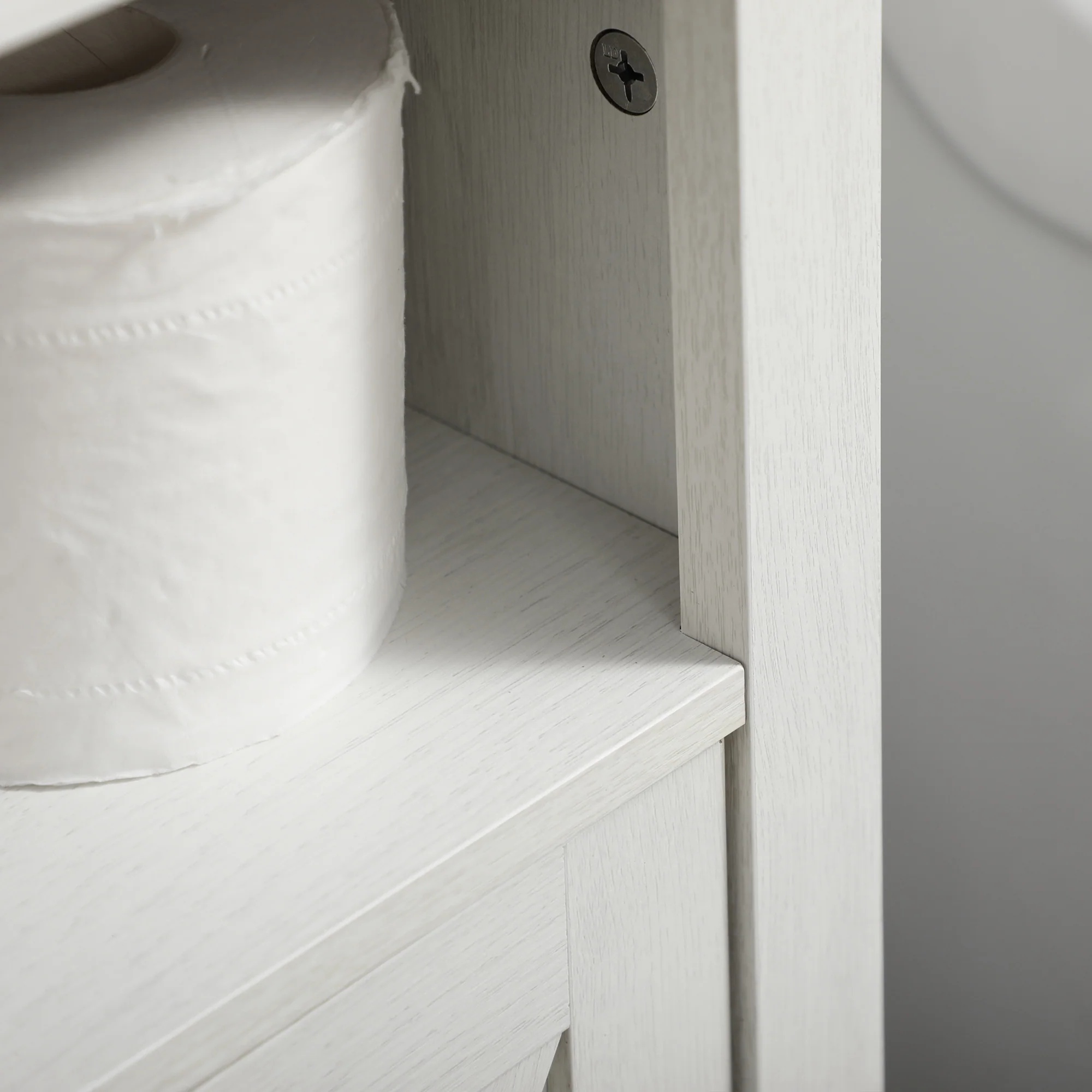 Meuble sous lavabo salle de bain meuble sous vasque armoire de rangement pour lavabo - niche et placard à portes doubles, 60 x 30 x 60 cm, blanc - Image 9
