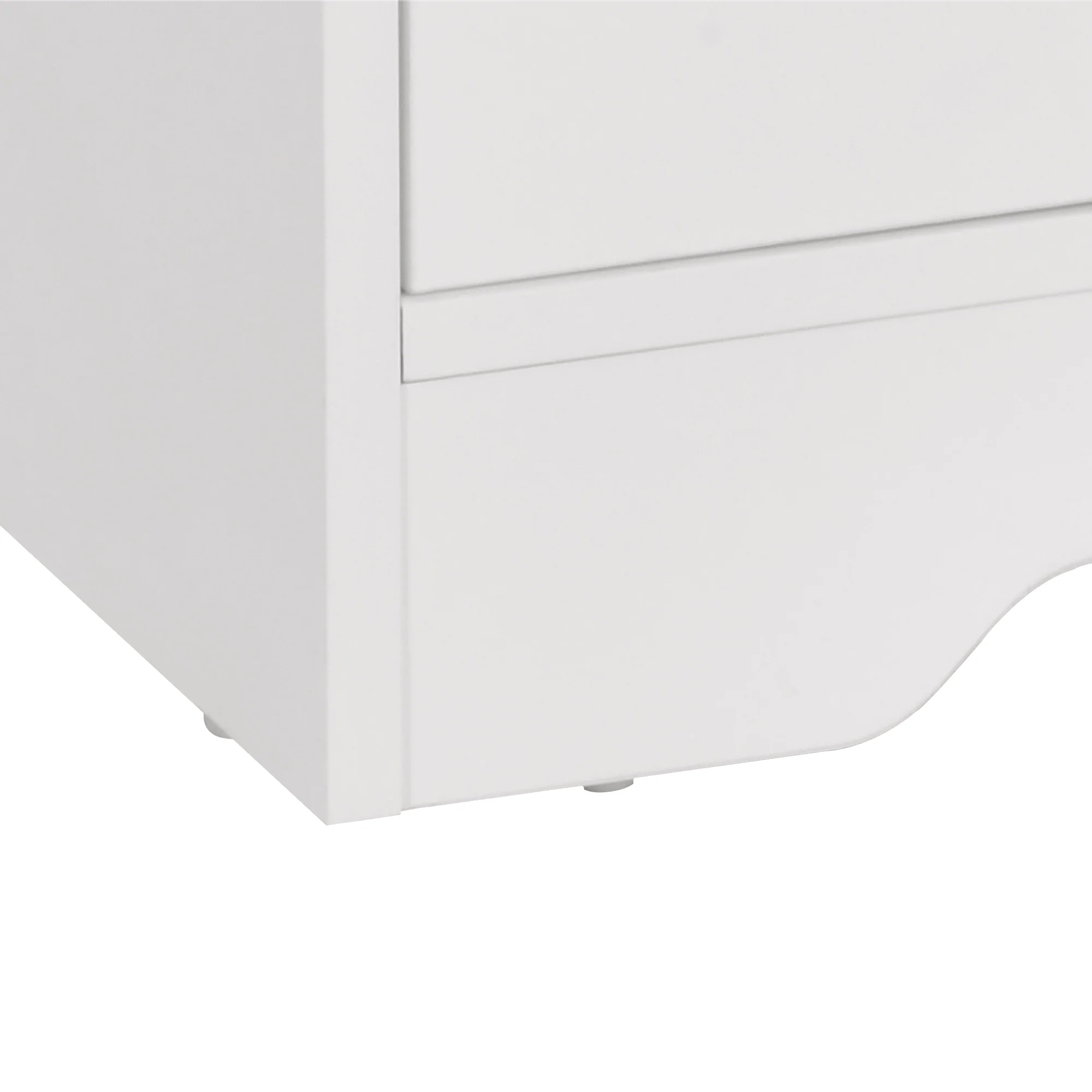 Meuble TV Banc TV en Bois Grand Espace de Rangement avec 2 Compartiments Ouverts 2 Armoires à Porte Une Armoire Ouverte 105 x 40 x 52 cm Blanc - Image 10