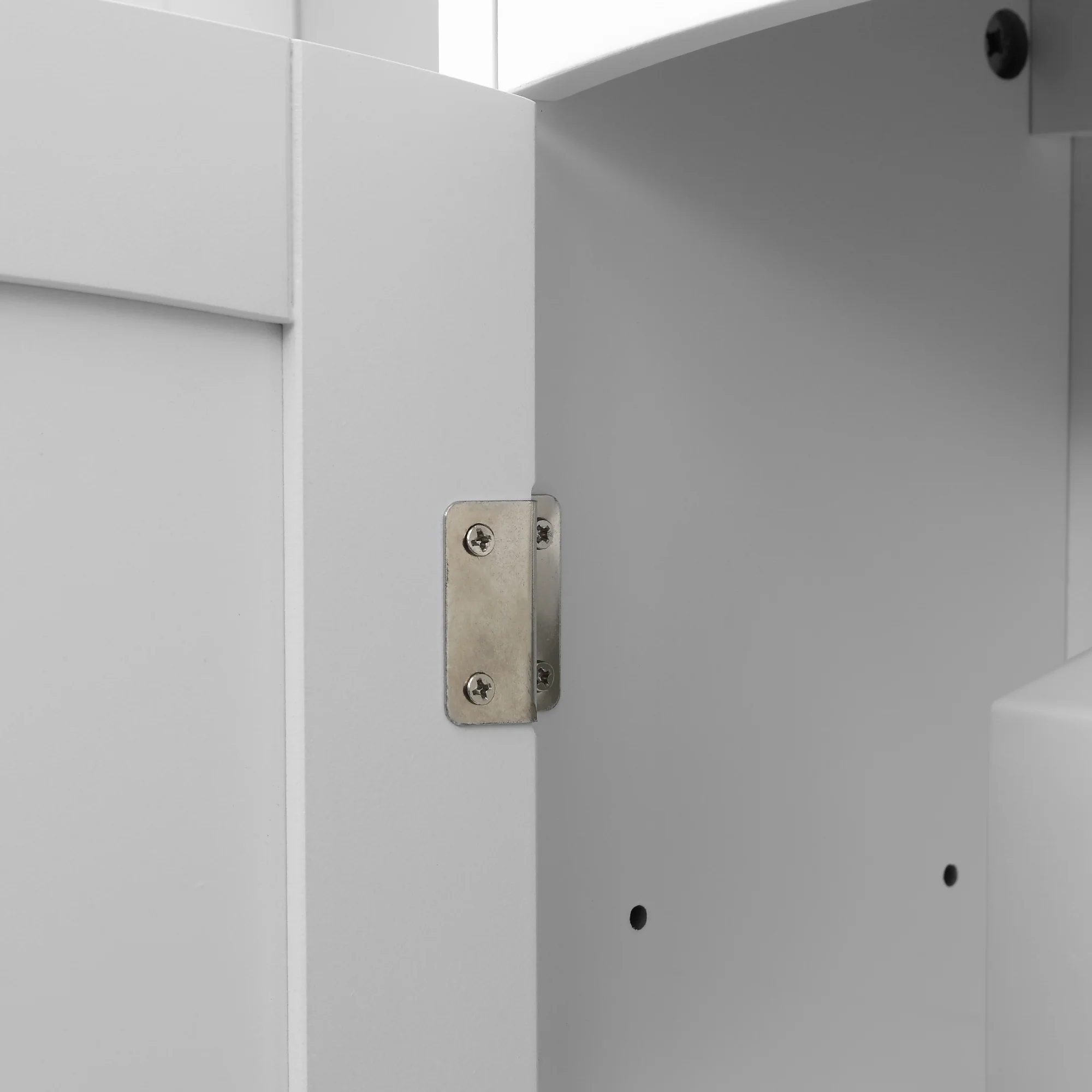 Meuble wc suspendu armoire à pharmacie murale armoire salle de bain rangement avec porte et étagère réglable - 41 x 18,5 x 52 cm - MDF - blanc - Image 9