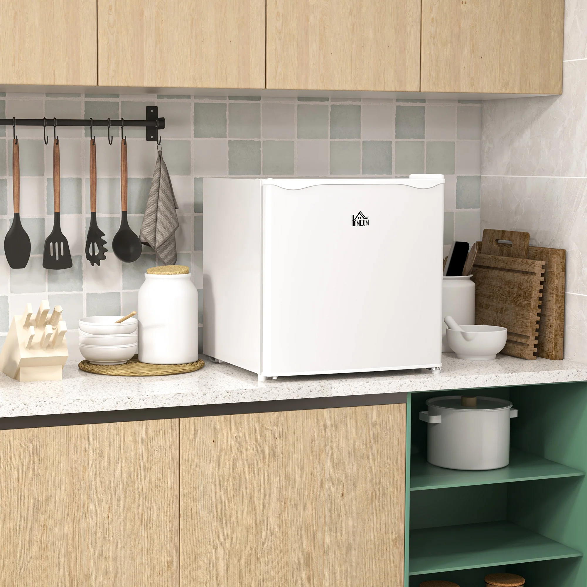 Mini congélateur Température Réglable de -14 à -24°C Compact 35L - étagère Amovible - Porte réversible Classe E - 47 x 44,2 x 48,8 cm - Blanc - Image 3