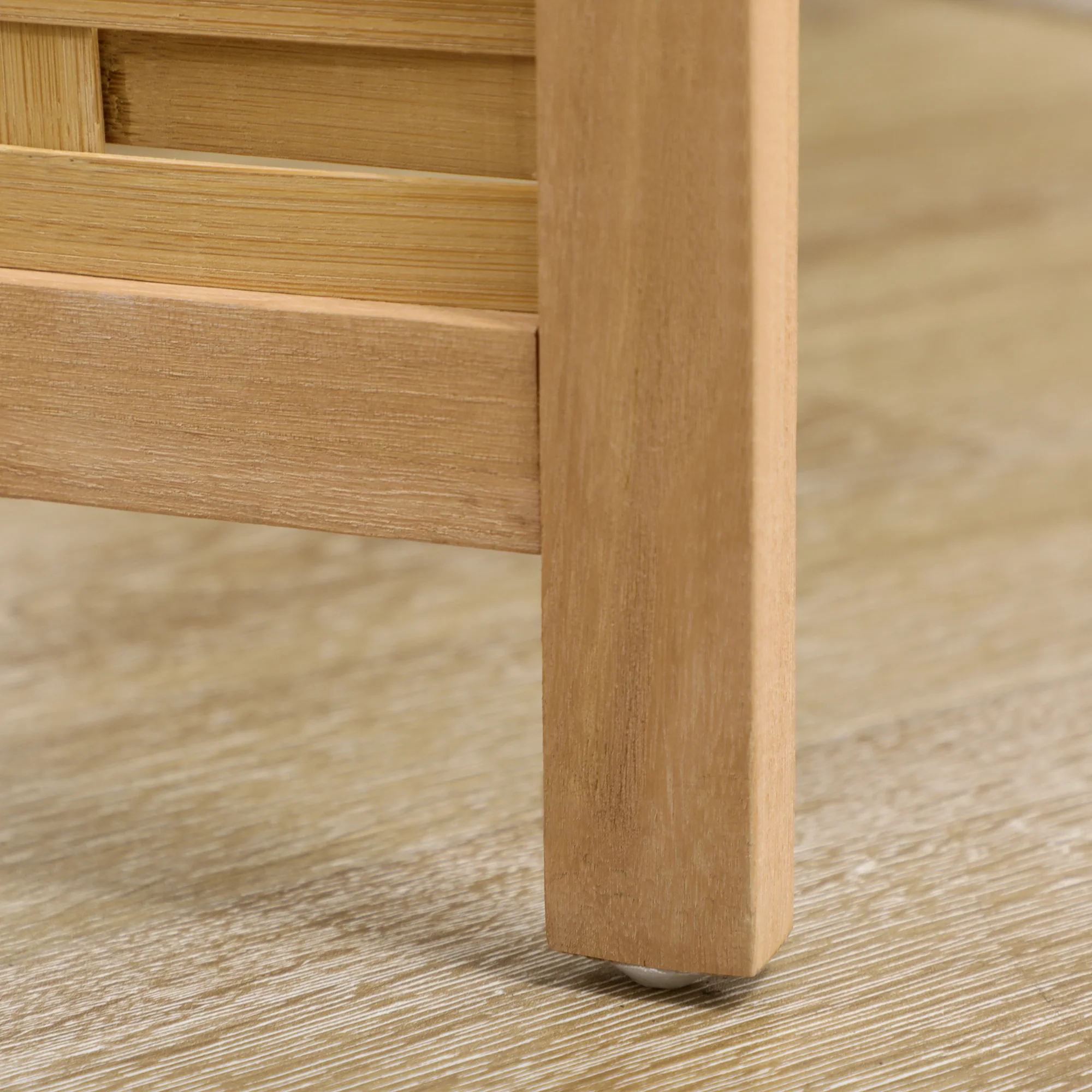 Paravent en bois 4 panneaux 160 x 170 cm séparateur de pièce closion de séparation pliable en bambou - naturel clair - Image 10