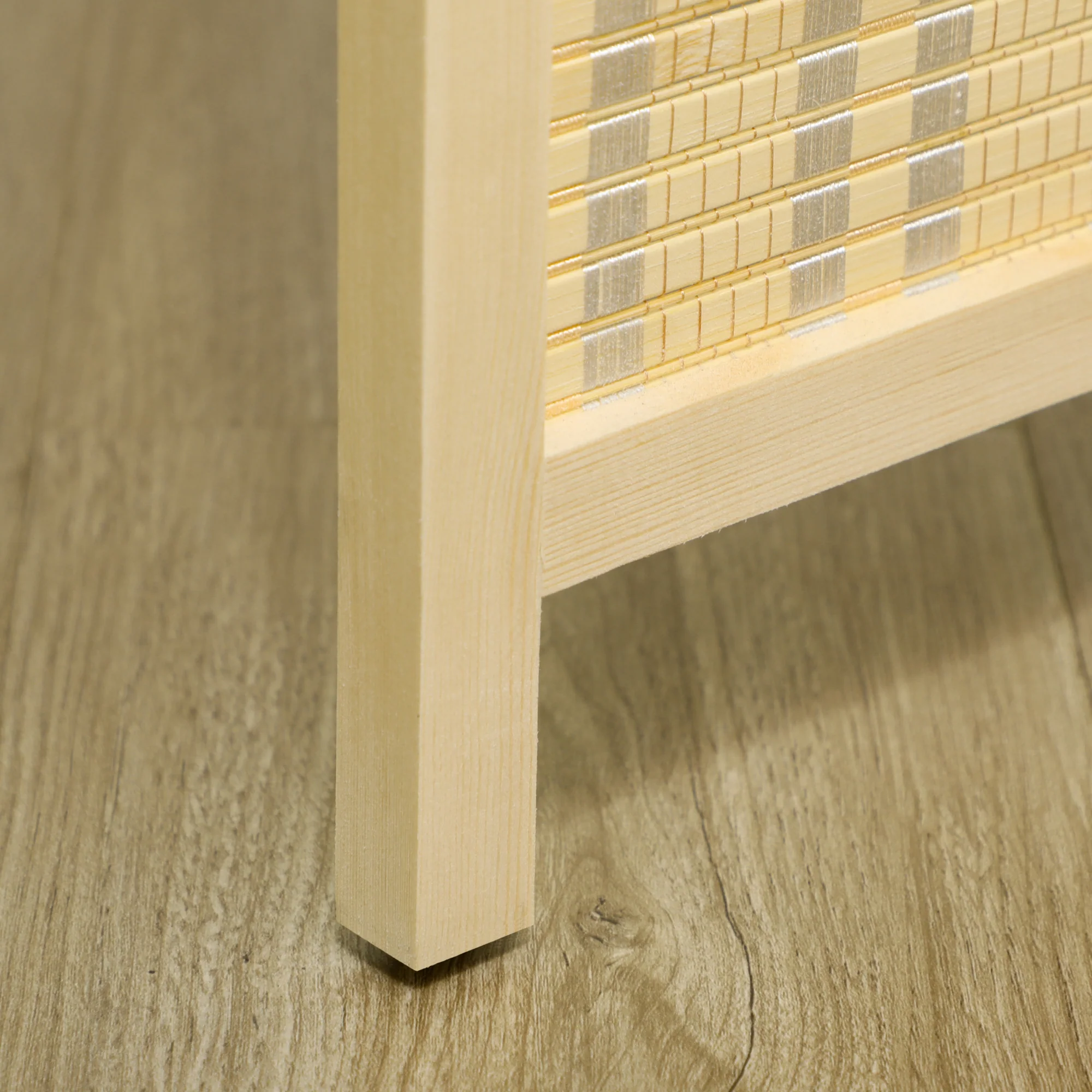 Paravent interieur en bois 4 panneaux 180 x 180 cm séparateur de pièce pliable cloison de séparation pour salon chambre à coucher maison, bois naturel - Image 8