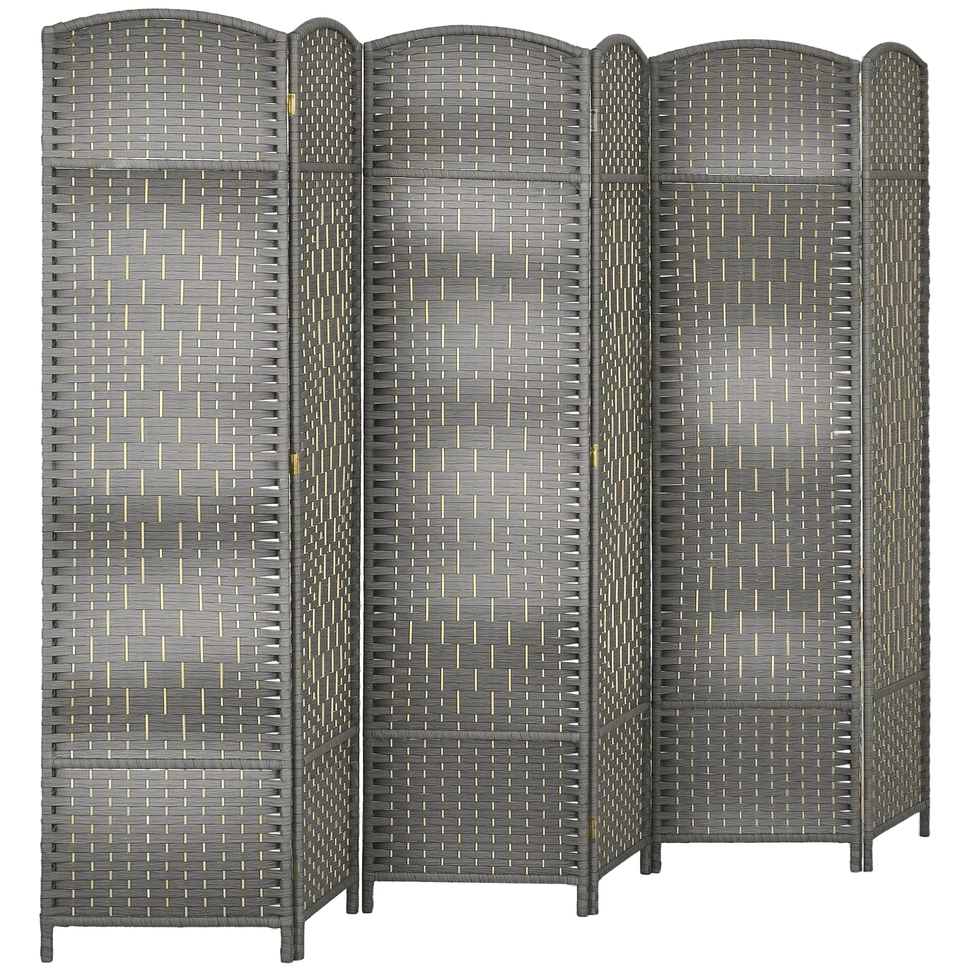 Paravent intérieur en bois, 6 panneaux, 270 x 180 cm, séparateur de pièce pliable, pour salon, chambre à coucher, maison, gris mélangé - Image 11