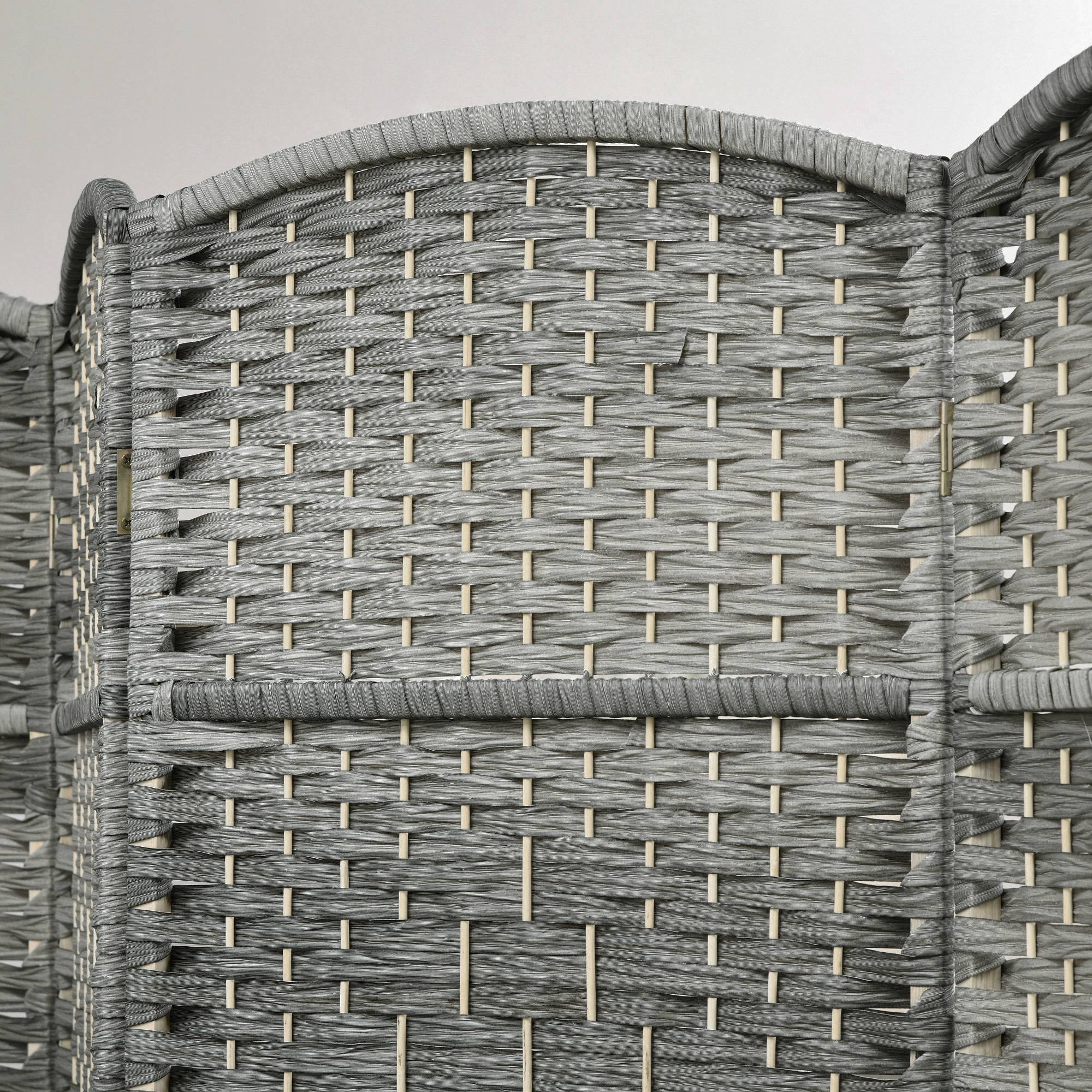 Paravent intérieur en bois, 6 panneaux, 270 x 180 cm, séparateur de pièce pliable, pour salon, chambre à coucher, maison, gris mélangé - Image 9