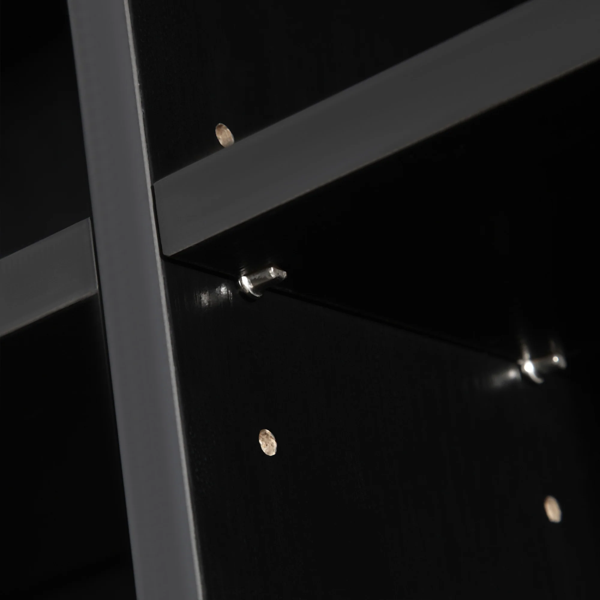 Rangements pour CD et DVD, étagère rangement, capacité max. 1116 CD/528 DVD, 36 compartiments et étagères réglables, pour bureau, salon, chambre, 102 x 23,5 x 195 cm, noir - Image 10