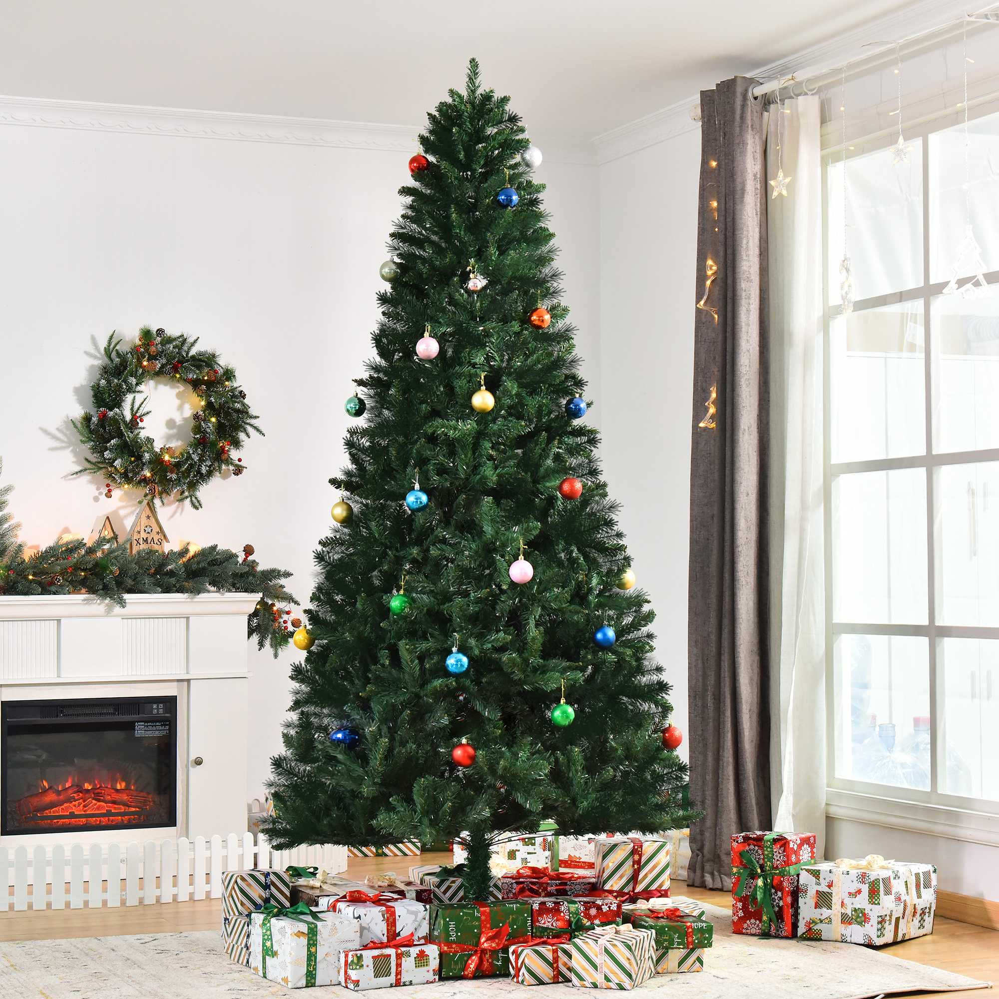 Sapin de No?l Artificiel 240H cm 1499 Branches épines Imitation Nordmann Grand réalisme Vert - Image 3