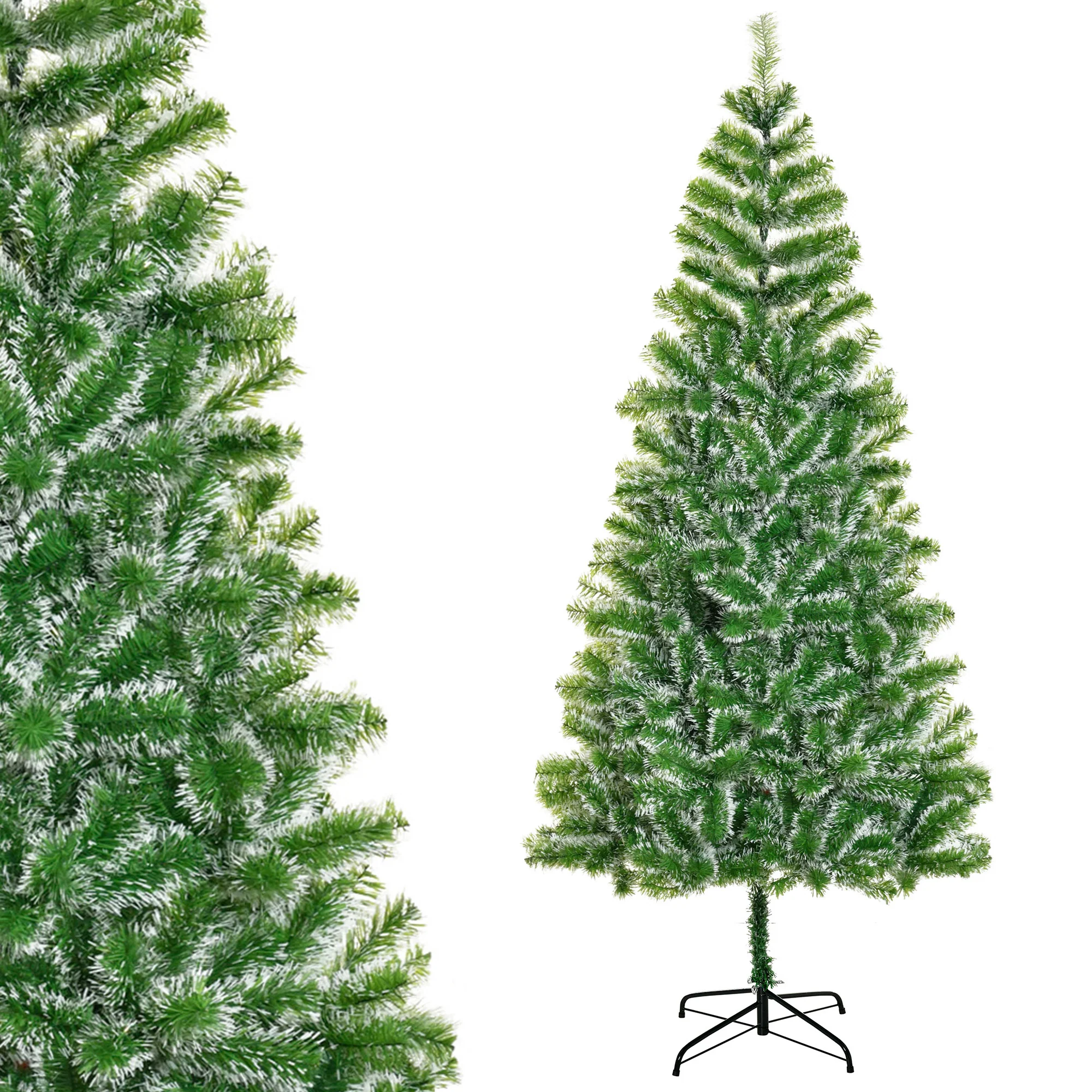 Sapin de No?l Artificiel Aspect enneigé 210 cm 968 Branches épines Imitation Nordmann Grand réalisme - Image 11