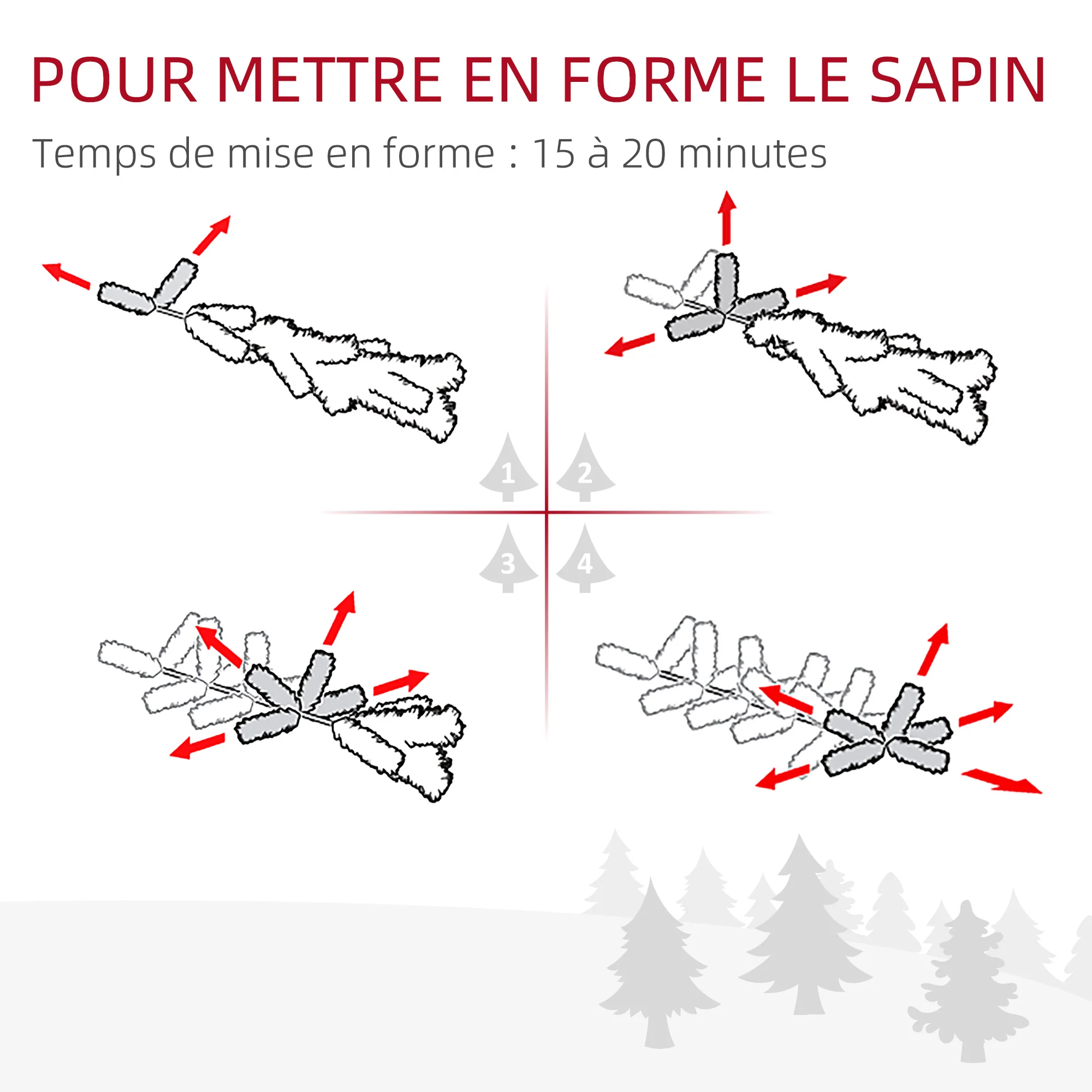 Sapin de No?l Artificiel Aspect enneigé 210 cm 968 Branches épines Imitation Nordmann Grand réalisme - Image 6