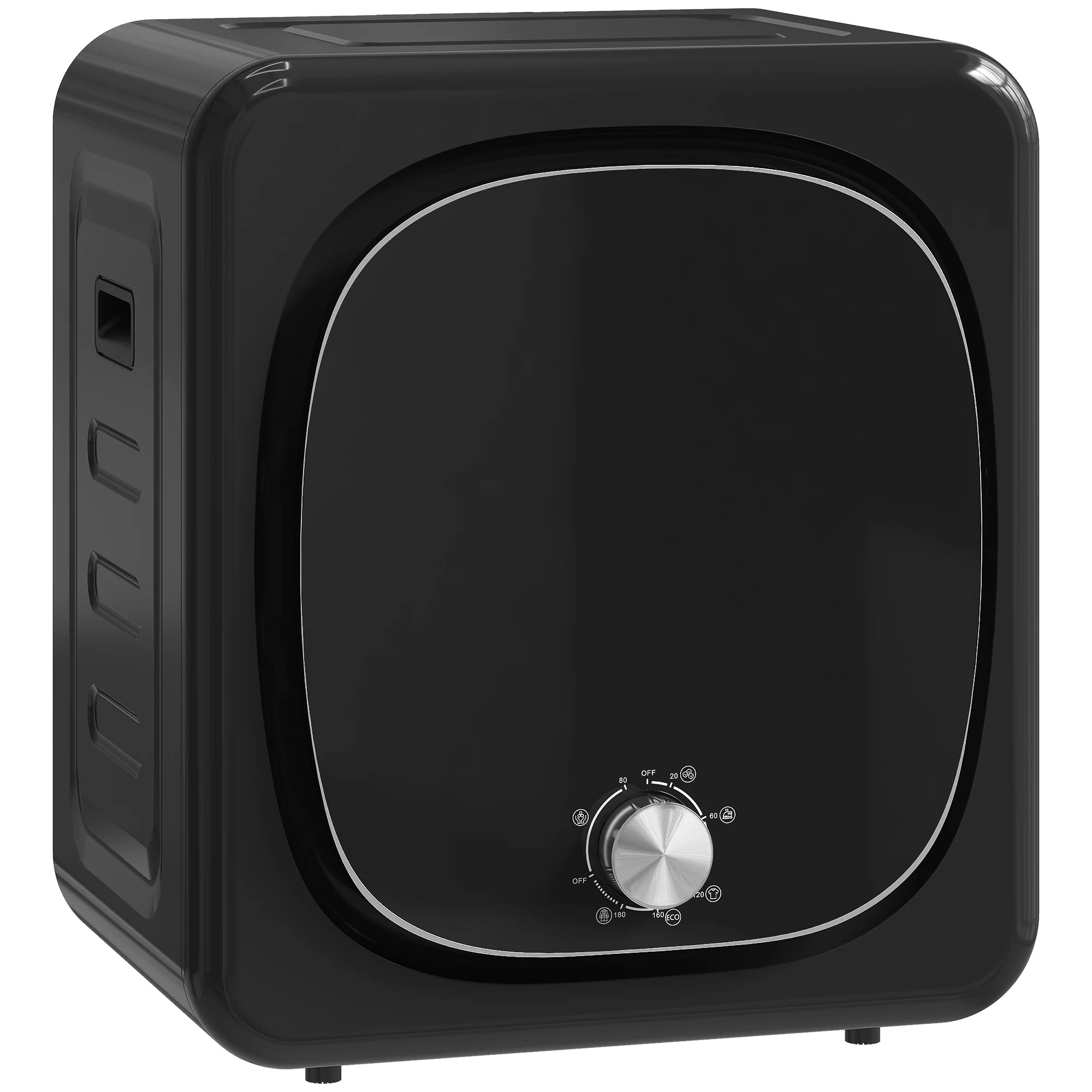 Sèche linge à évacuation compact sèche-linge électrique 800 W 4 Kg avec 5 modes de séchage, cuve en acier inoxydable, charge frontale, pour appartement, maison, camping-cars, noir - Image 11
