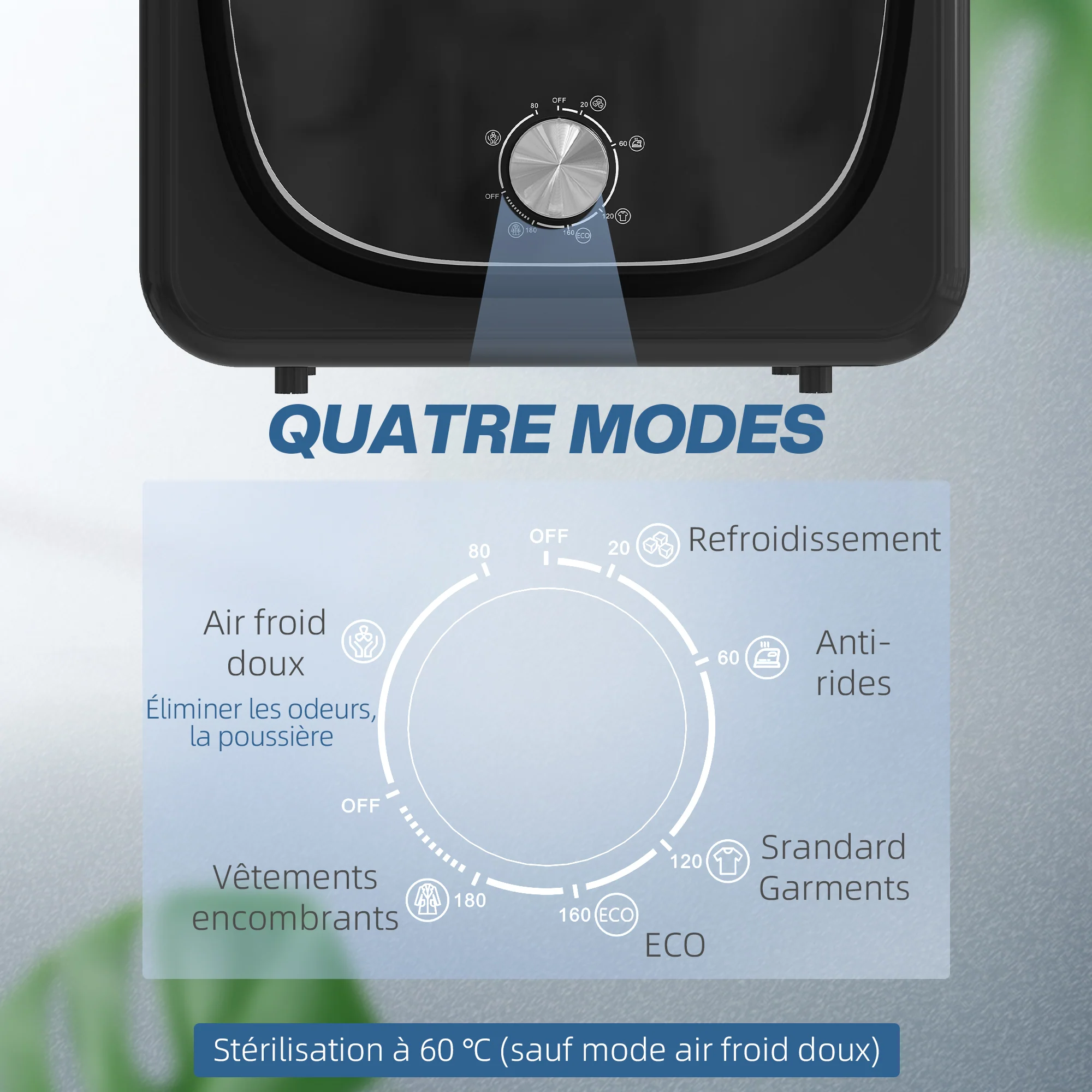 Sèche linge à évacuation compact sèche-linge électrique 800 W 4 Kg avec 5 modes de séchage, cuve en acier inoxydable, charge frontale, pour appartement, maison, camping-cars, noir - Image 6