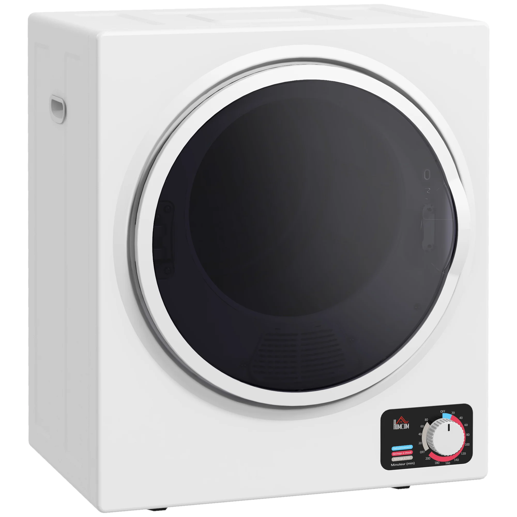 Sèche-linge à évacuation portable, sèche-linge électrique 850 W, 4 Kg, 4 modes de séchage, 2 niveaux de chauffage, cuve en acier inoxydable, installation murale, pour appartement dortoir, blanc - Image 10