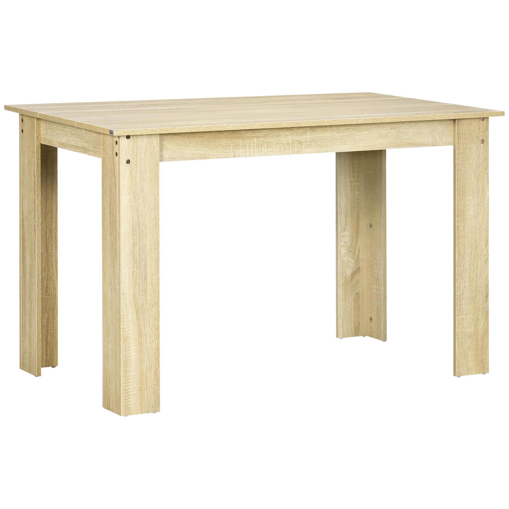 Table à manger rectangulaire pour 4 à 6 personnes, table de cuisine, 120 x 69 x 75 cm, style moderne, pieds triangulaires plus stable, chêne - Image 2
