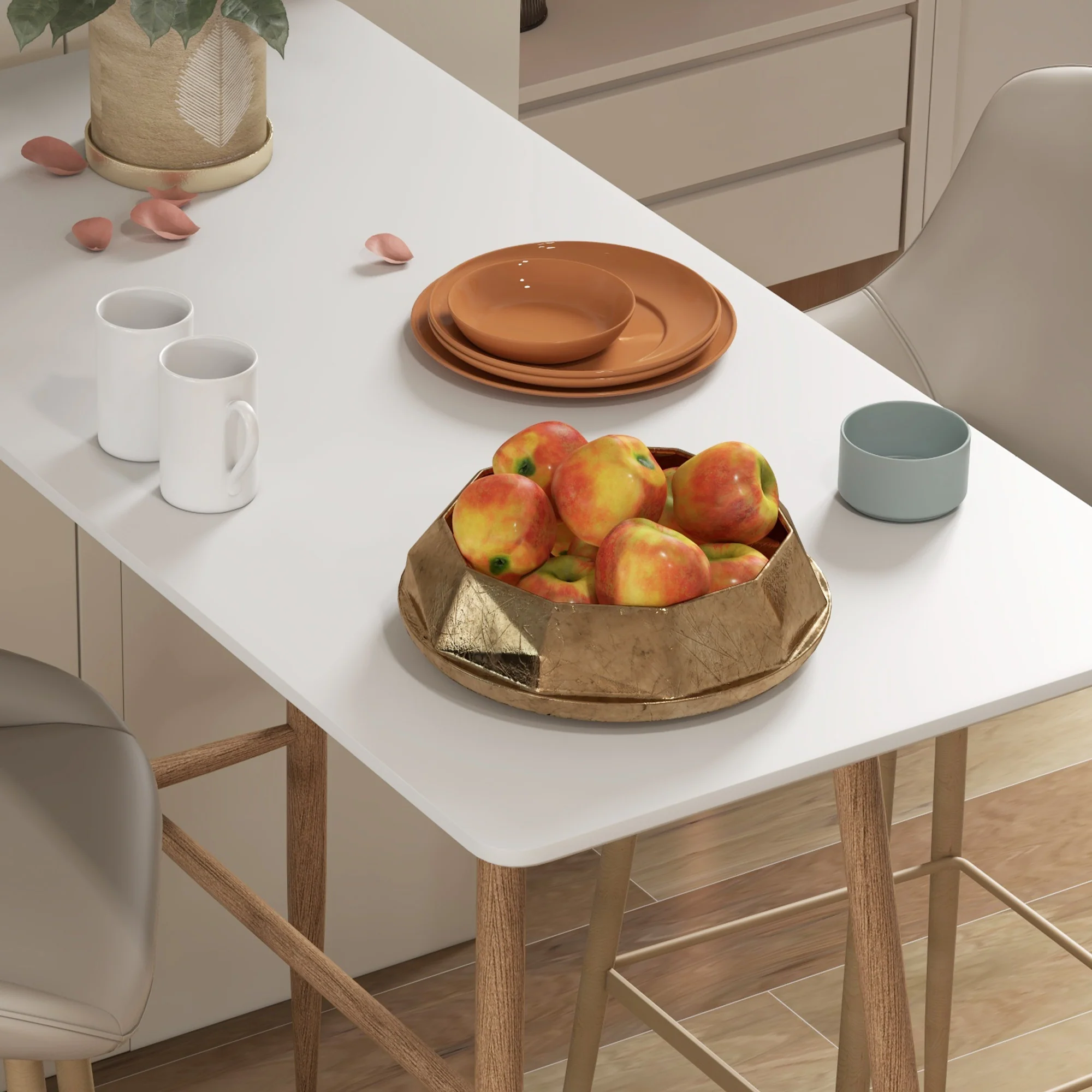 Table de bar rectangulaire 4 personnes, table haute pieds en acier effet bois, table de bistrot assemblage facile, pour bar à domicile, salle à manger, 120 x 60 x 98 cm, blanc - Image 9