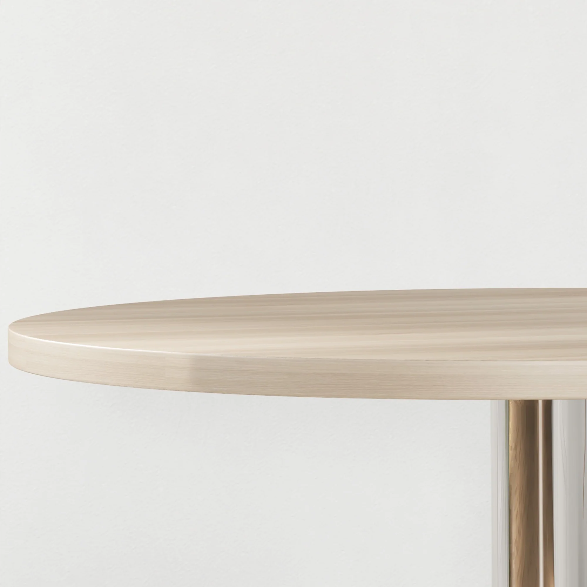 Table de bar ronde table haute cuisine mange-debout réglable en hauteur 69-91 cm avec plateau pivotante à 360° base en acier naturel et gris - Image 10