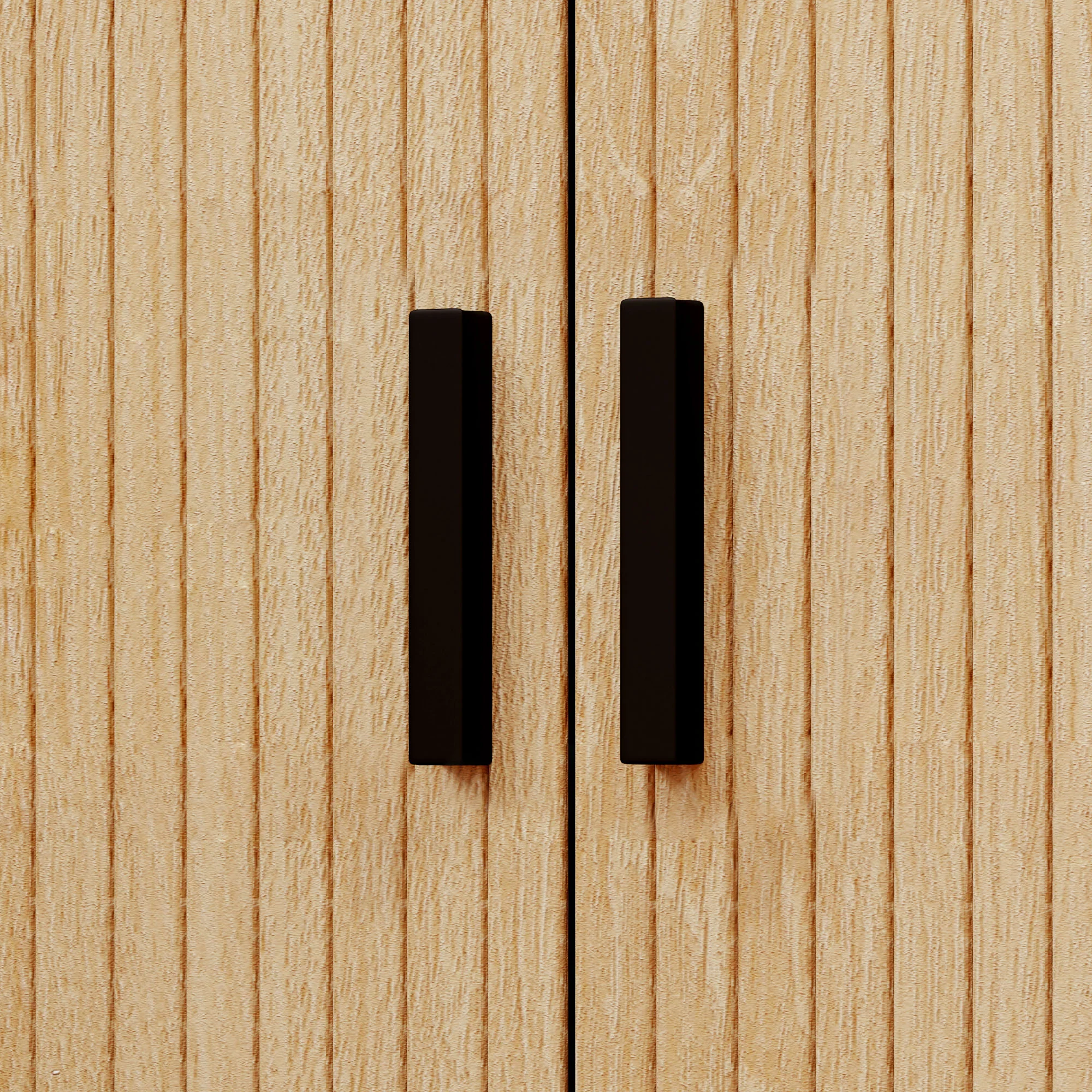 Table de chevet, table d'appoint, table de nuit style scandinave 2 portes coulissantes et pieds en acier pour chambre, salon, 48 x 40 x 48 cm, aspect bois - Image 10