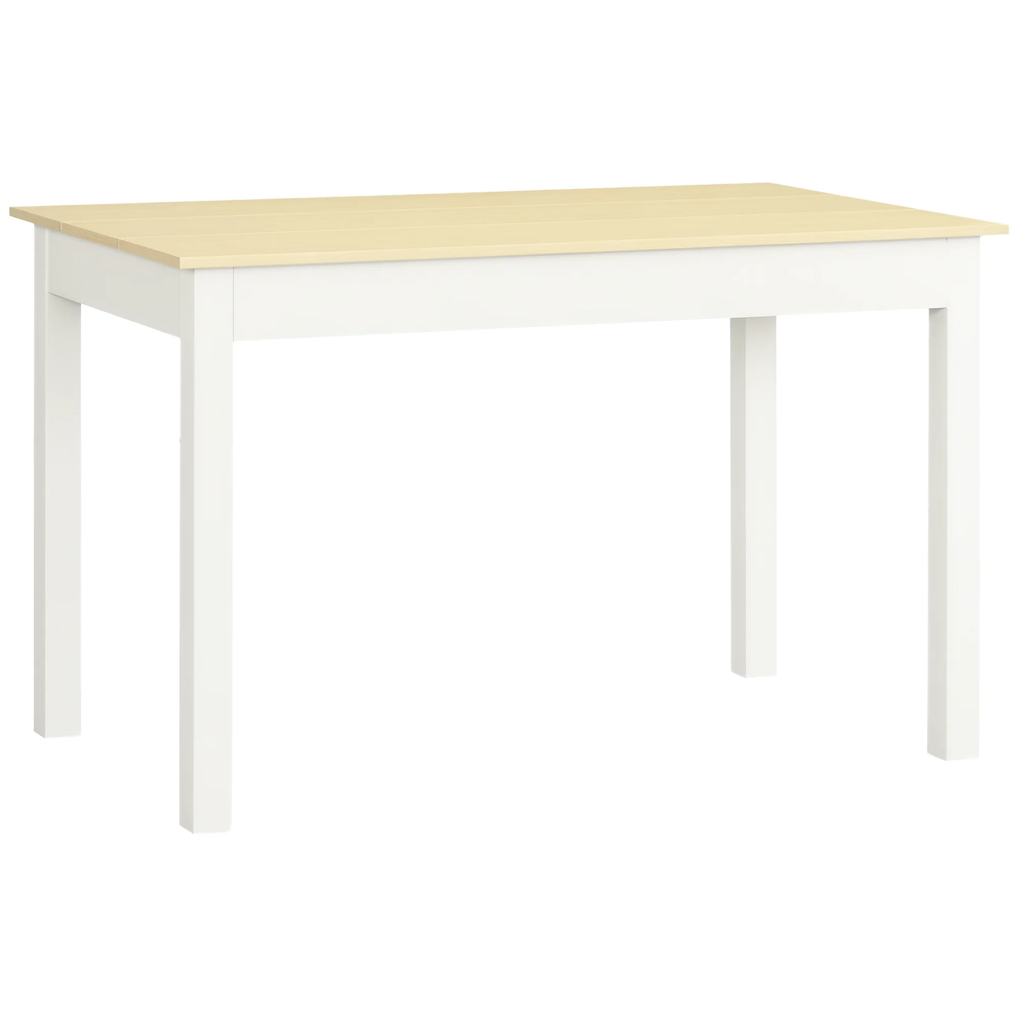 Table de salle à manger design moderne bicolore avec grand plateau 4-6 personnes en bois dim. 119L x 70l x 75H cm - en bois - Image 11