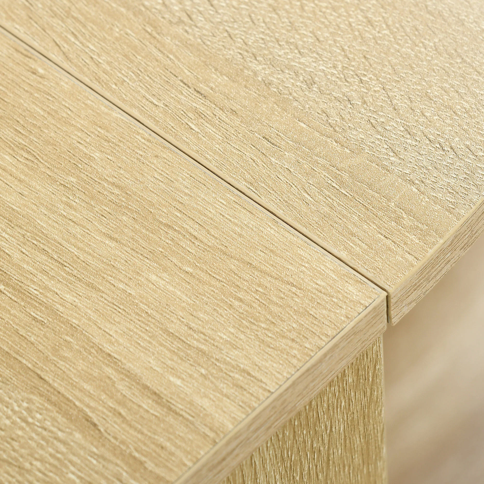 Table pliable de cuisine salle à manger 2 abattants - table ovale extensible - en bois chêne - Image 10