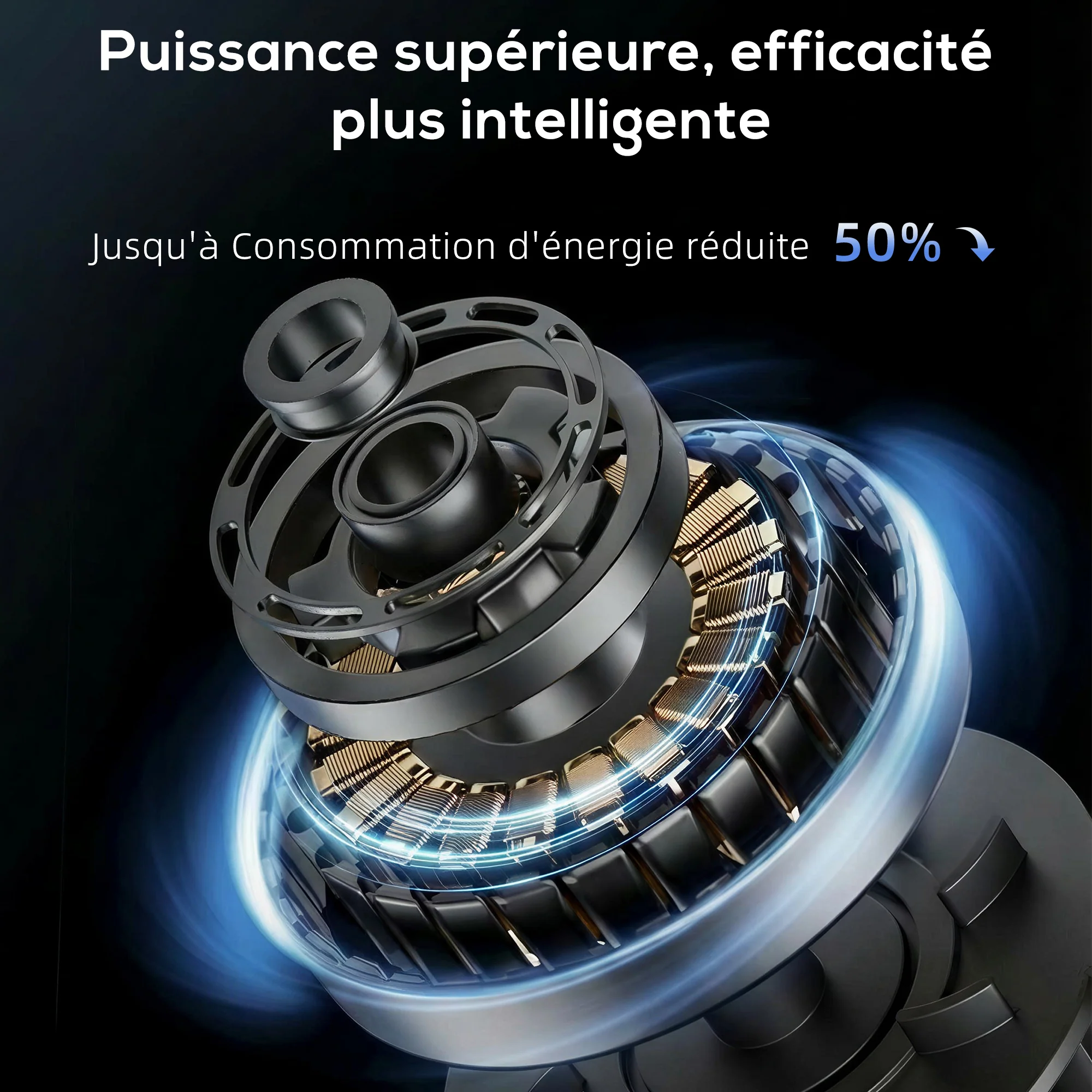 Ventilateur colonne silencieux 28dB, vitesse 8m/s, ventilateur tour pour chambre, 90,5cm de haut, oscillant à 80°, écran LED, télécommande, 12 vitesses, 4 modes, minuterie 12H, noir - Image 5